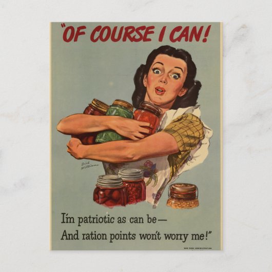 WW2 poster: Natuurlijk kan ik dat! Briefkaart (Voorkant)
