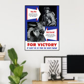WW2 Poster overwinning — grens (Thuiskantoor)
