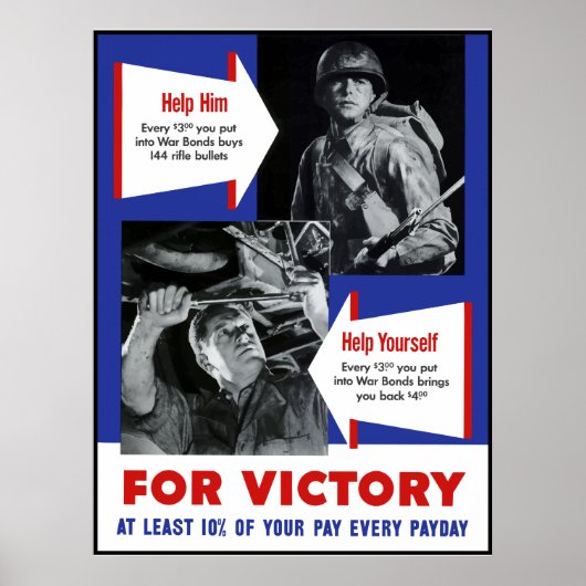 WW2 Poster overwinning — grens (Voorkant)