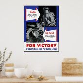 WW2 Poster overwinning — grens (Keuken)