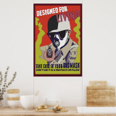 ww2 poster Zorg voor uw gasmasker (Keuken)