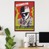 ww2 poster Zorg voor uw gasmasker (Thuiskantoor)