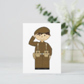 WW2 Privé-Briefkaart voor het Britse leger Briefkaart (Staand voorkant)