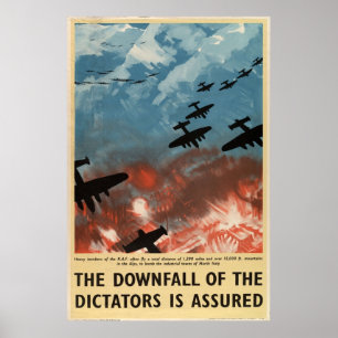 WW2  propaganda-neergang WW2 dictators Poster