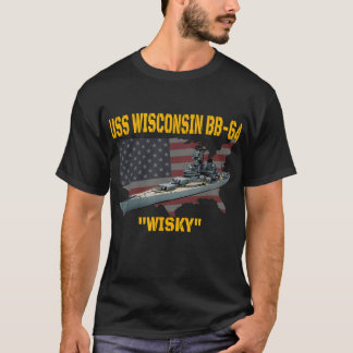 WW2 Schip- en Koreaanse oorlogsslagschip USCONIN B T-shirt