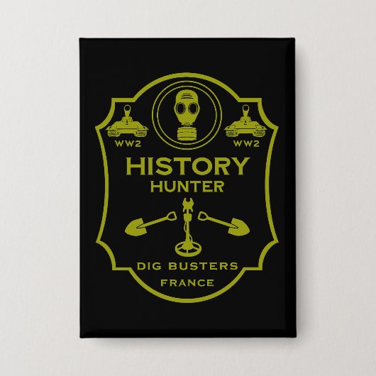 WW2 Trench Battlefield Metal Detecting Club Button (Voorkant)