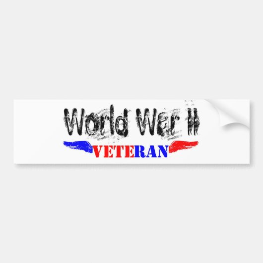 WW2-veteraan Bumpersticker (Voorkant)