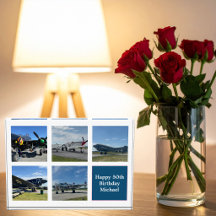 WW2 Vintage Vliegtuig Foto Collage Aviator Maatwer