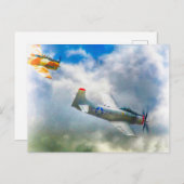 WW2 Vliegtuig AIR FORCE RAIDERS Briefkaart (Voorkant / Achterkant)