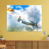 WW2 Vliegtuig AIR FORCE RAIDERS Canvas Afdruk (Insitu (Woonkamer))
