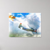 WW2 Vliegtuig AIR FORCE RAIDERS Canvas Afdruk (Voorkant)