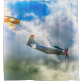 WW2 Vliegtuig AIR FORCE RAIDERS Douchegordijn (Voorkant)