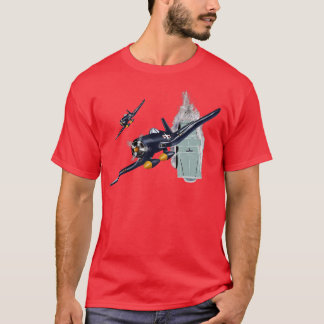WW2 Vliegtuigen Warvogels F4U Corsair Vliegtuig T-shirt