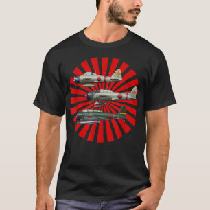 WW2 Warbirds Warplanes A6M2 Zero D3A1 Val B5N2 Kat T-shirt