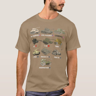 WW2anks M4 Sherman Panzer IViger II34 History Buff T-shirt