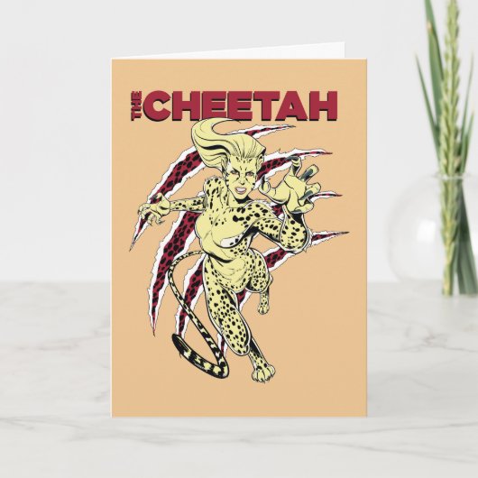 WW84| Cheetah Retro Comic Art Kaart (Voorkant)