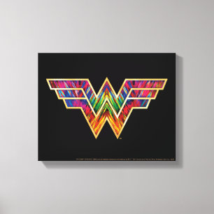 WW84 Logo Wonder Woman Kaleidoscoop Canvas Afdruk