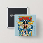 WW84 | Retro Comic Wonder Woman Badge de caractère (Devant & derrière)