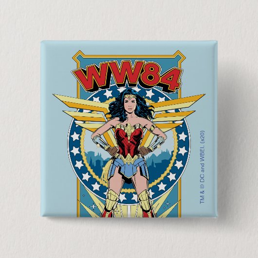 WW84 | Retro Comic Wonder Woman Badge de caractère (Devant)