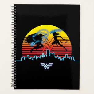 WW84   Wonder Woman & The Cheetah Retrowave Sunset