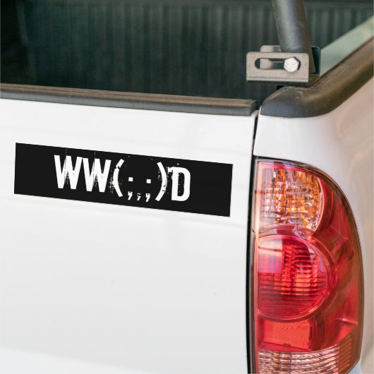 WW(;;;) D Cthulhu-bumper sticker W op B-tekst (Op Truck)