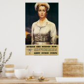  WW II Verpleegkundig Poster (Keuken)