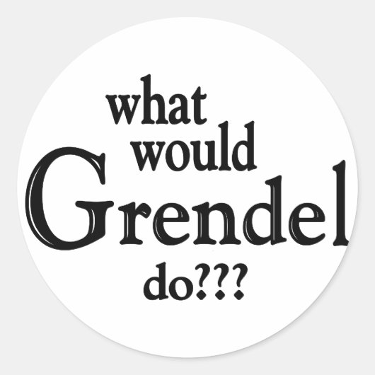 WWGD - Grendel Ronde Sticker (Voorkant)