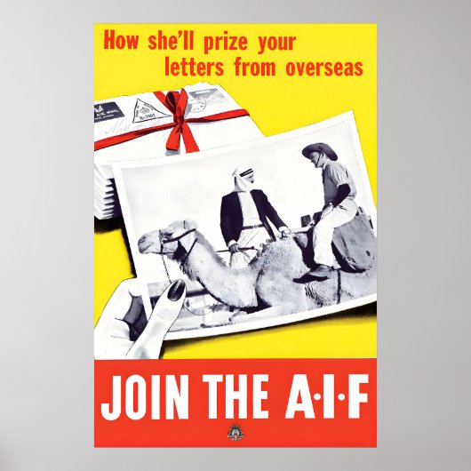 WWI Australian Propaganda Poster Join the AIF Art (Devant)