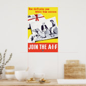 WWI Australian Propaganda Poster Join the AIF Art (Cuisine)