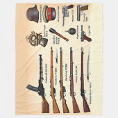 WWI DUITSE MILITAIRE UITRUSTING FLEECE DEKEN (Voorkant)