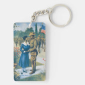  WWI 'Gekleurd Man is geen Slacker' Replica Sleutelhanger (achterkant)