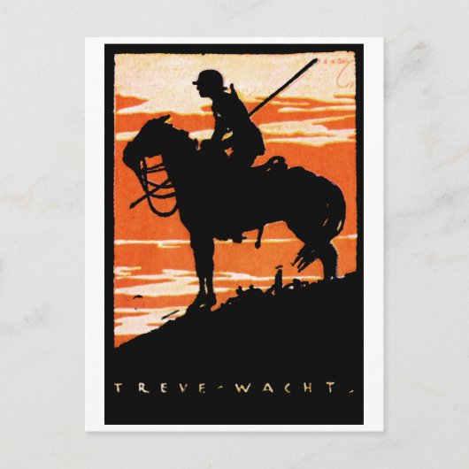 WWI German Cavalry Briefkaart (Voorkant)