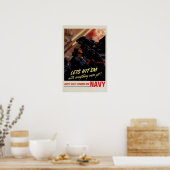 WWI Laten we het met alles doen wat we hebben. Poster (Keuken)