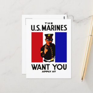 WWI Marine Recruitment Poster Briefkaart
