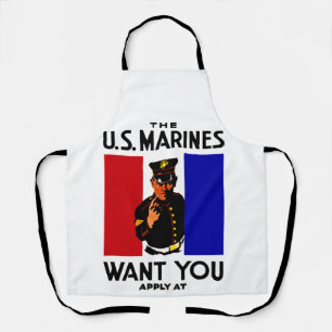  WWI Marine Recruitment Poster Schort