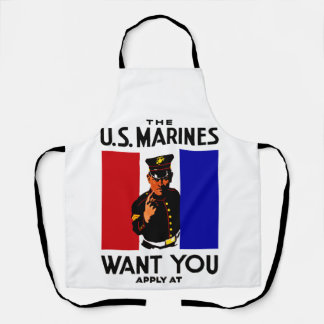 WWI Marine Recruitment Poster Schort