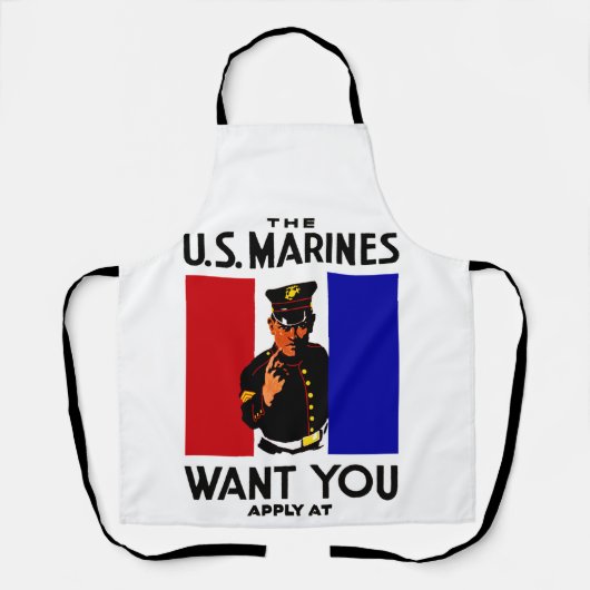  WWI Marine Recruitment Poster Schort (Voorkant)