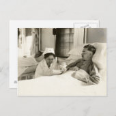 WWI Nurse en Soldier Briefkaart (Voorkant / Achterkant)