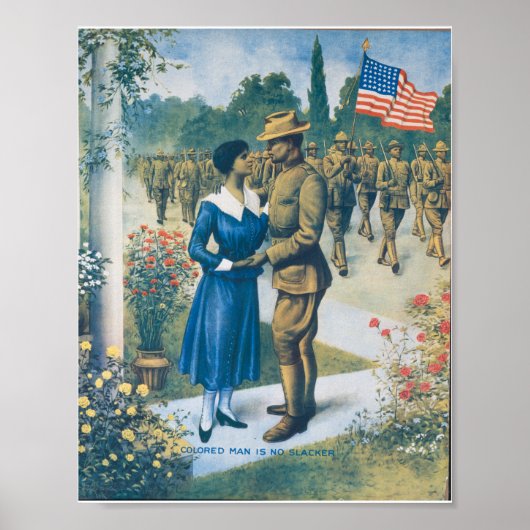 WWI Replica-Poster: gekleurd Man is geen slacker Poster (Voorkant)