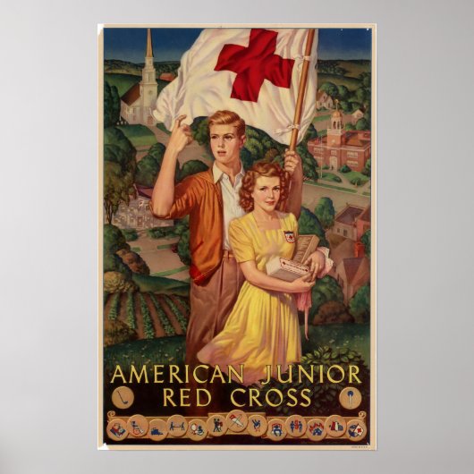 WWII American Junior Red Cross Poster (Voorkant)