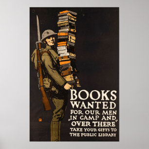 WWII Amerikaanse militaire bibliotheek Poster