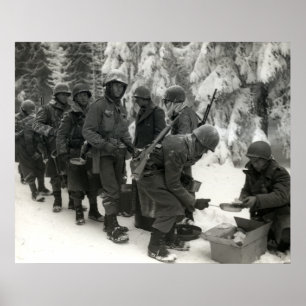WWII Amerikaanse soldaten in België Poster