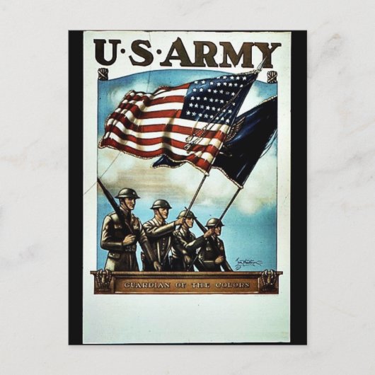 Wwii Army Recruit Briefkaart (Voorkant)