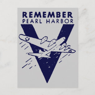 WWII Blue Herinner Pearl Harbor Briefkaart