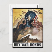 Wwii Bonds21 Briefkaart (Voorkant / Achterkant)