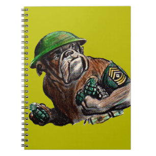 WWII Buldog dog soldaat Sgt. Rover Notitieboek