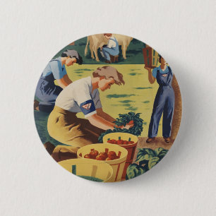 WWII Button patriottisch Poster