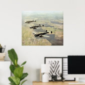 WWII Drie Messerschmitt ME-110 Poster (Thuiskantoor)