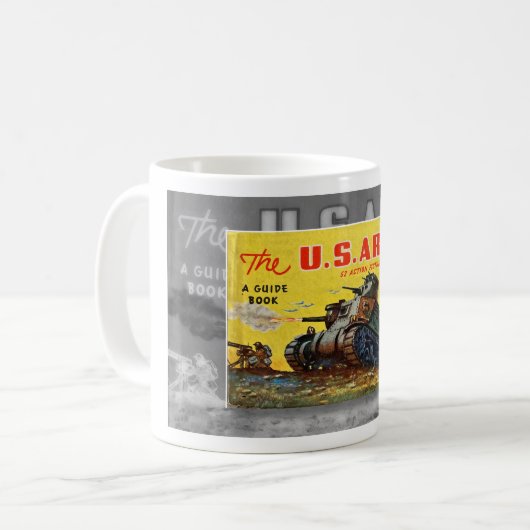 WWII ERA U.S. ARMY BOOK COFFEE MOK (Voorkant links)