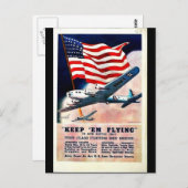 Wwii Flying1 Briefkaart (Voorkant / Achterkant)